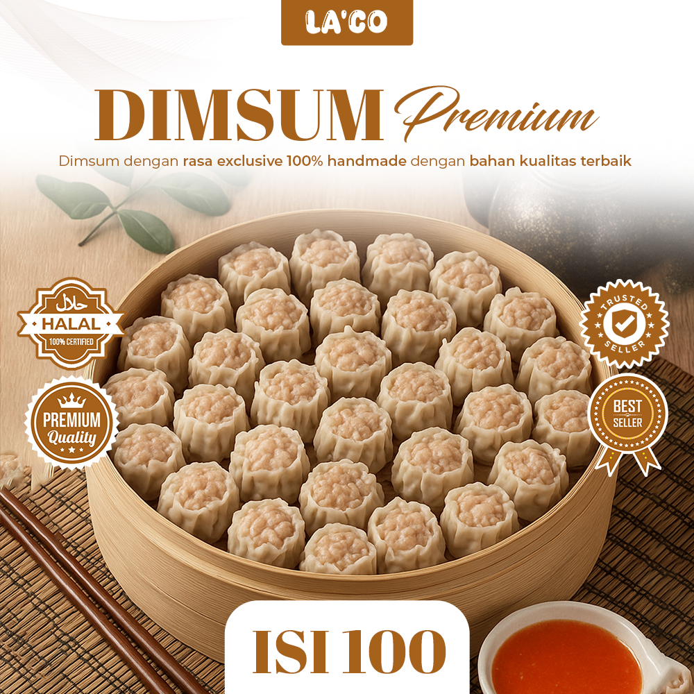

Dimsum Frozen Premium Halal Isi 100 PCS Free Saus Original