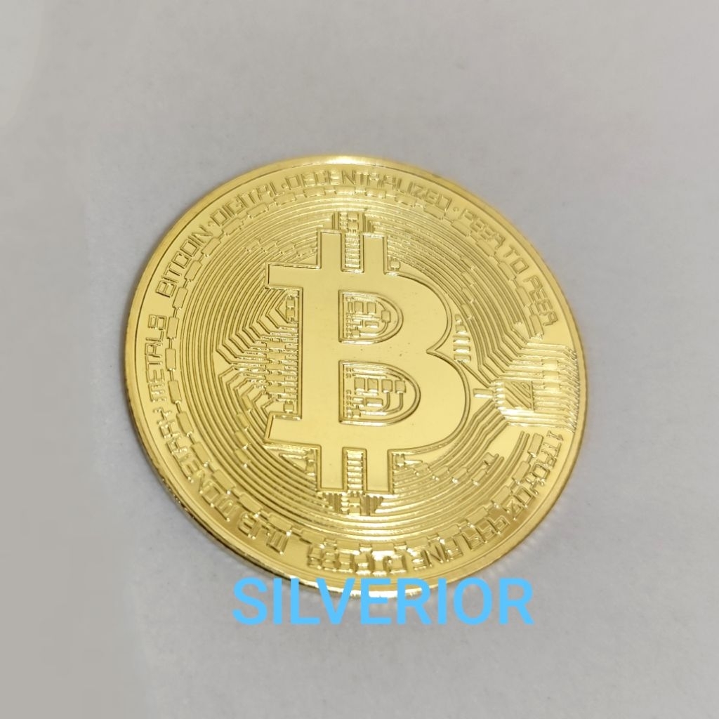 Replika koleksi koin physical kripto BTC Bitcoin gold