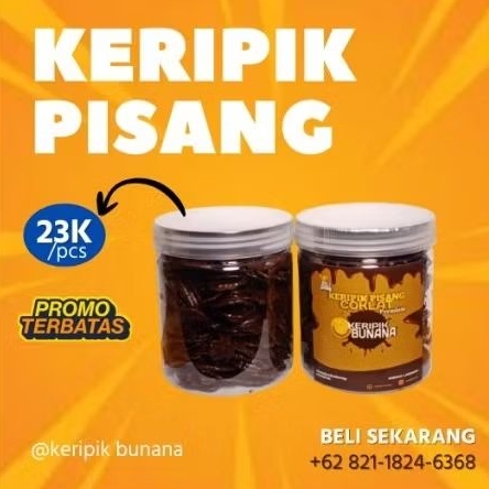 

keripik pisang rasa coklat