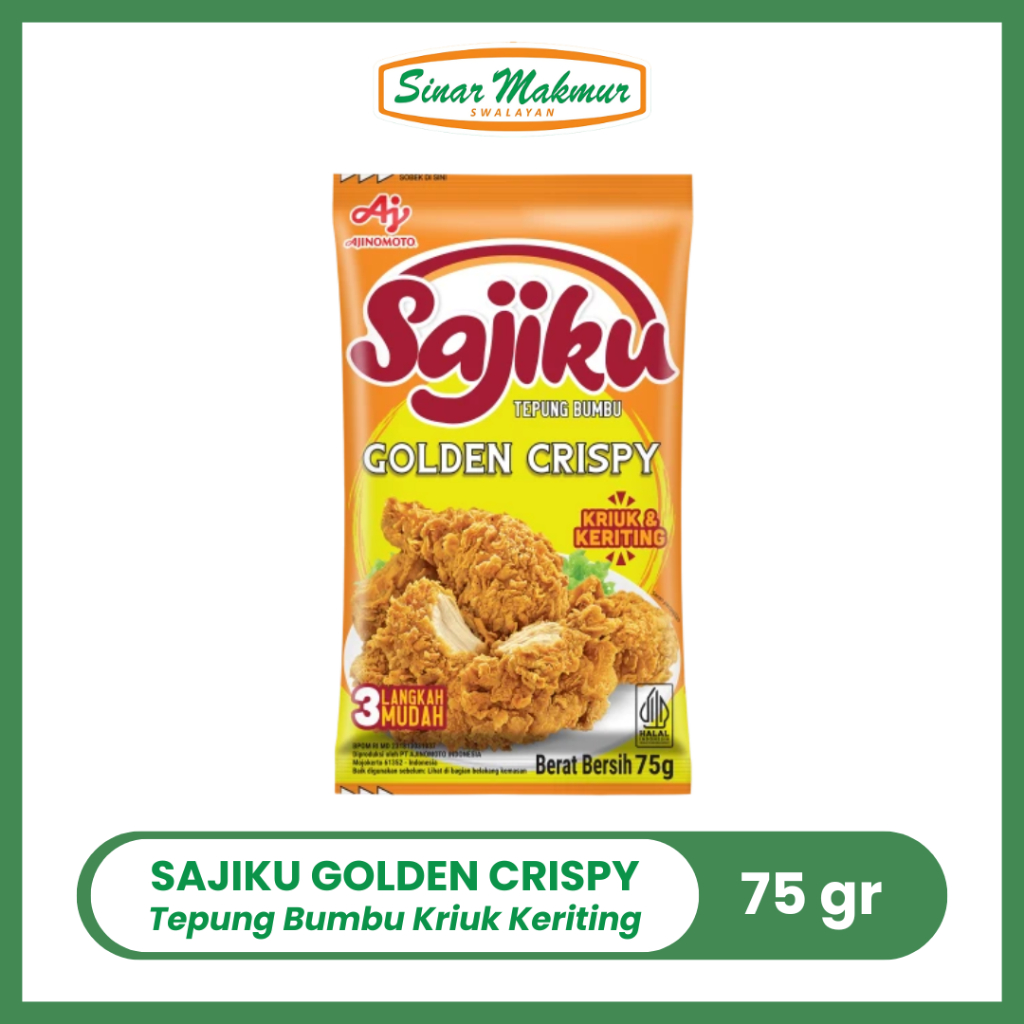 

Sajiku Golden Crispy Tepung Bumbu Kriuk 75gr/200gr