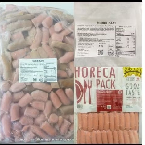 Rework Sosis Horeca Bernardi RB3 premium Non kupas Berat 500gr Exp 02-2026