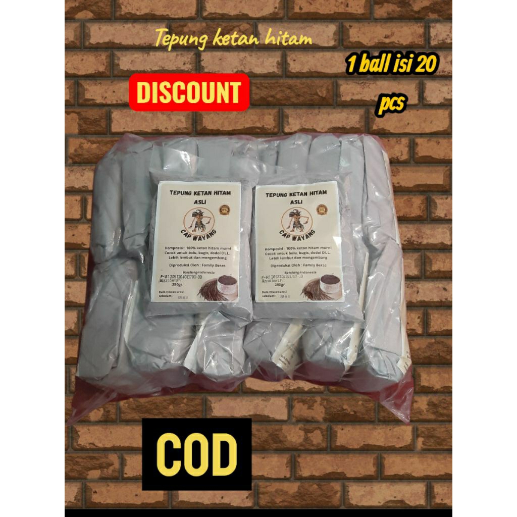 

Tepung ketan hitam 1 ball isi 20 pcs