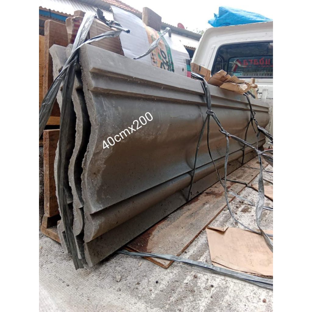 Lis beton profil, Lisplang beton murah ukuran 40cm x 200cm