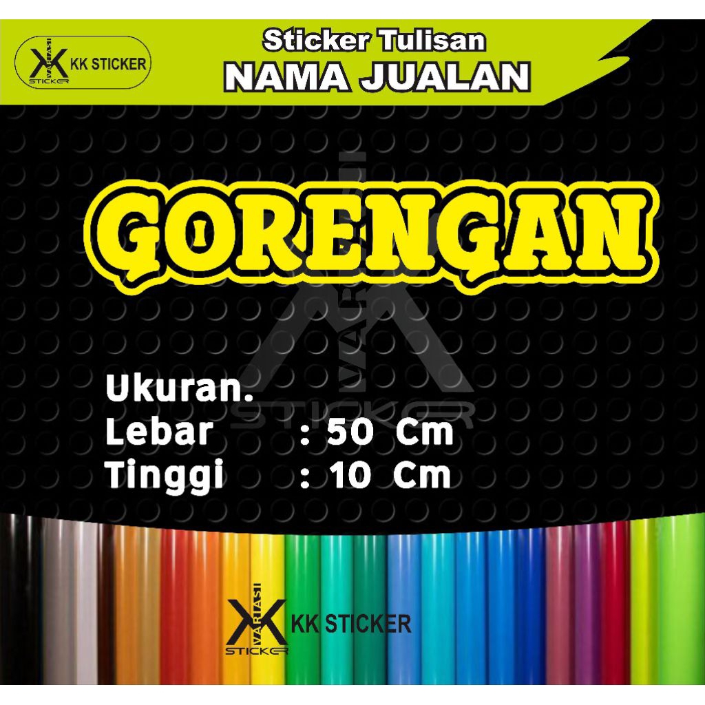 

sticker tulisan GIRENGAN ukuran 50 x 10 cm