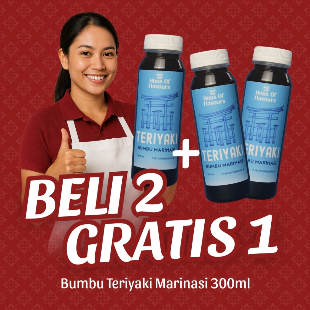 

PROMO BELI 2 GRATIS 1 BUMBU TERIYAKI MARINASI 300ml By Hous Of Flavours