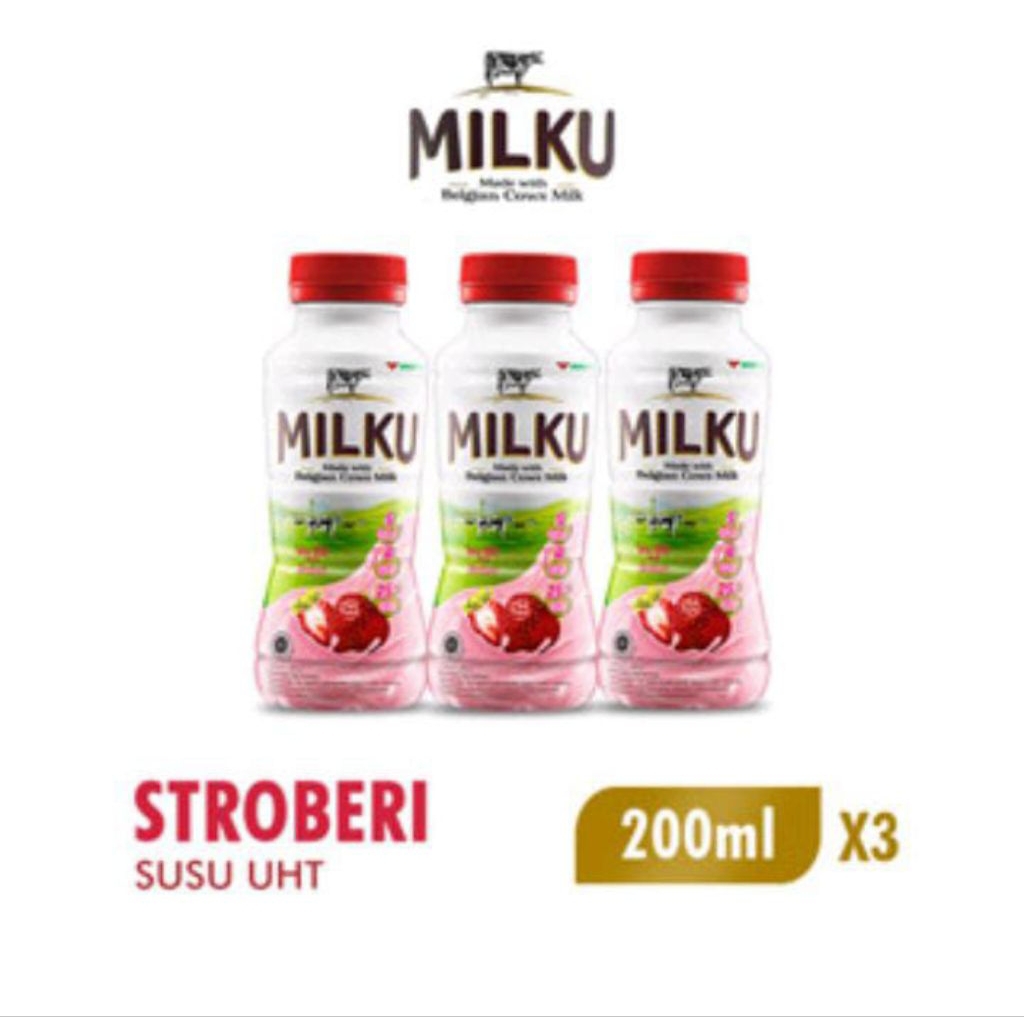 

Milku Susu UHT Stroberi 200 ml x3