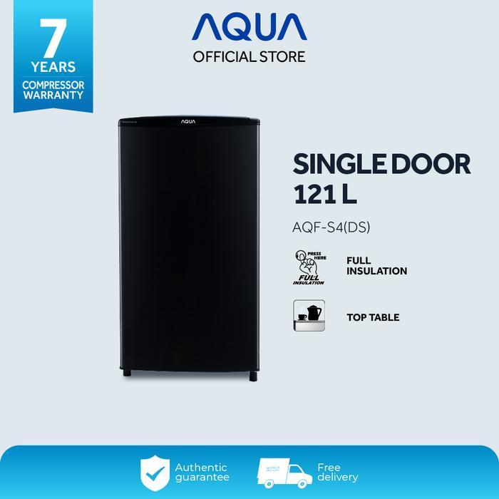 AQUA Freezer AQF-S4(DS) 4 Rak Asi Dark Silver / Es Batu AQFS4DS Kulkas 1 Pintu