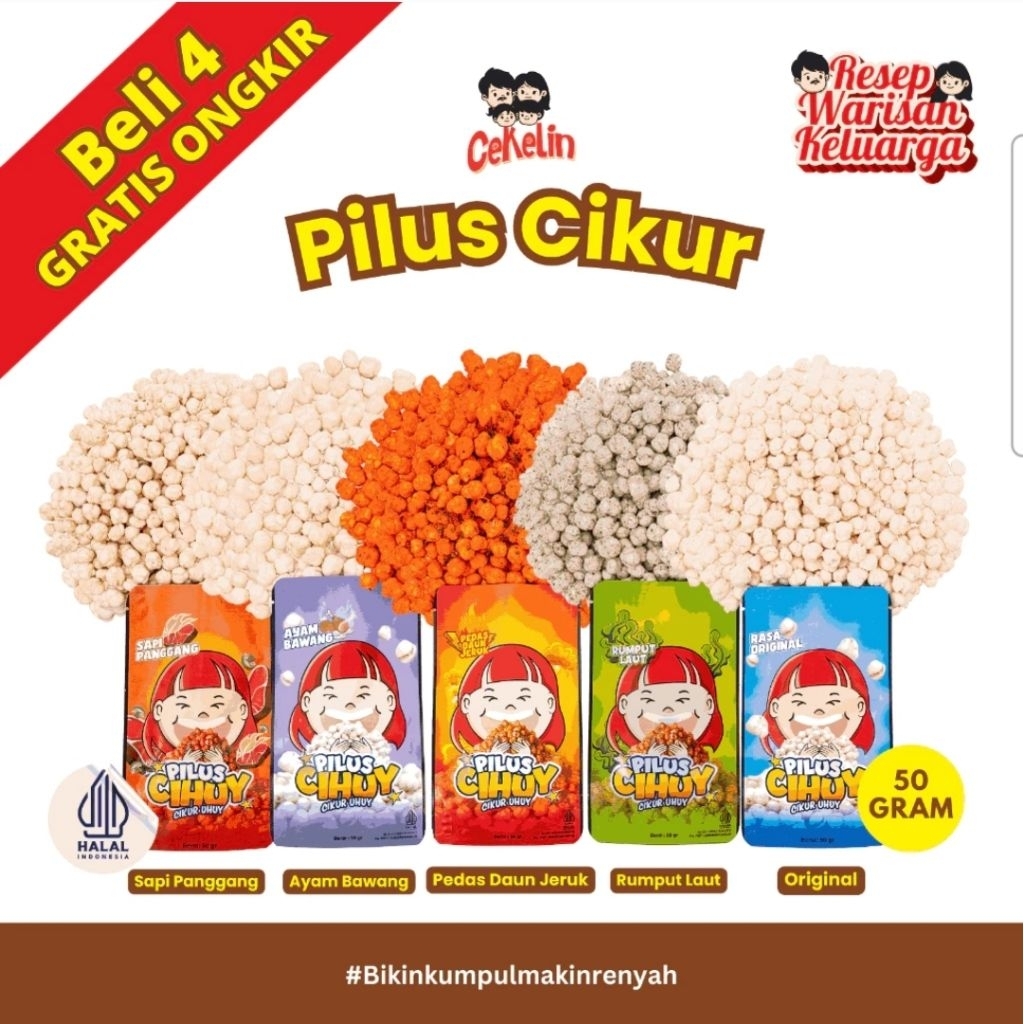 

SNACK CEMILAN PILUS CIKUR UHUY CEKELIN