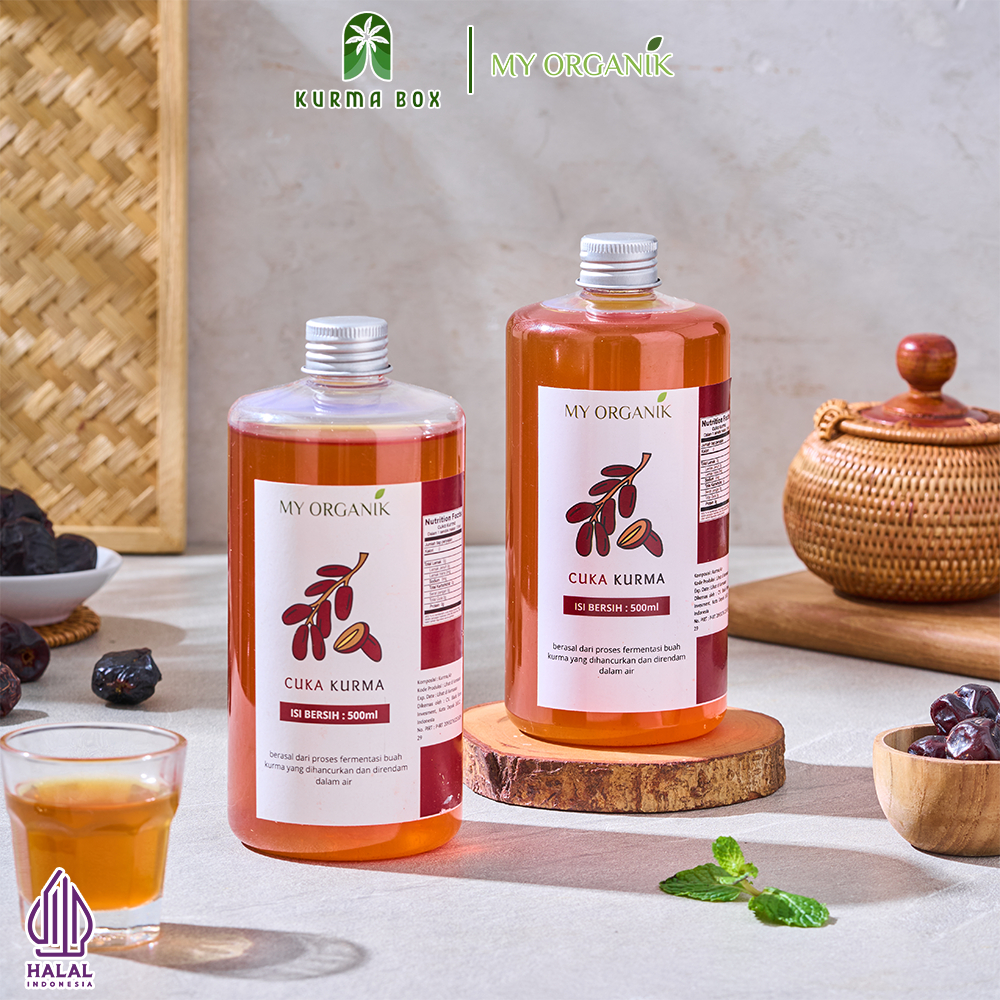

My Organik Cuka Kurma Paket Lebih Banyak 1 Liter Cuka Kurma Dapat 2 Cuka Kurma 500ml