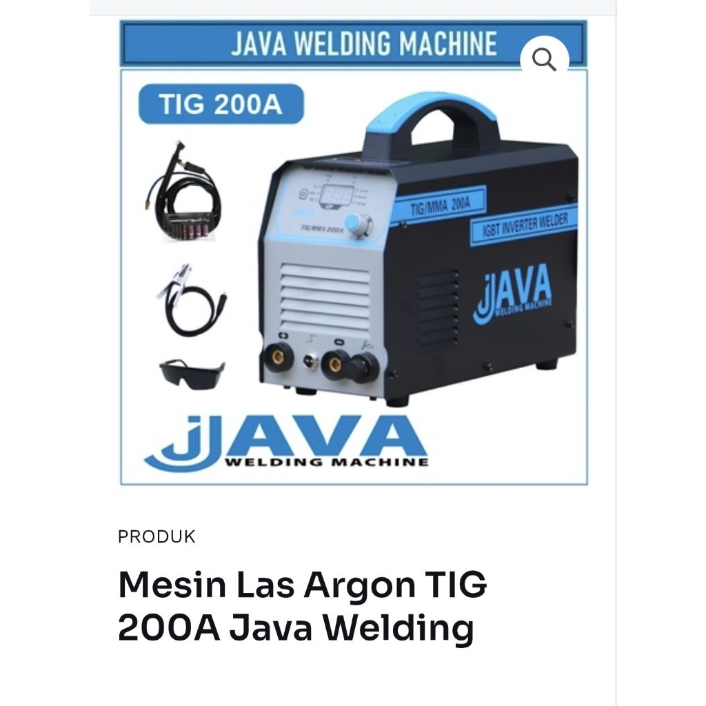 MESIN LAS ARGON TIG 200 JAVA WELDING