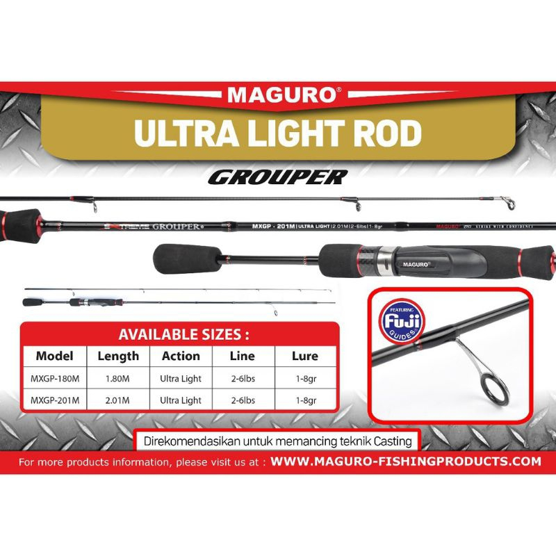 Joran Spinning Ultra Light Maguro Extreme Grouper 602