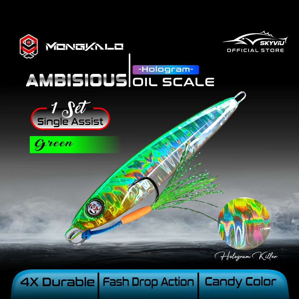 Mongkalo Ambisious Minyak noGID noMotif Candy 20 Hijau