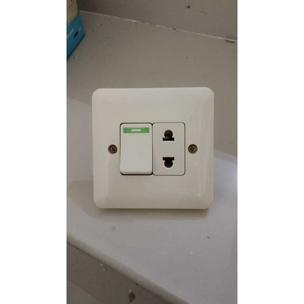 Visicom Saklar + Stop Kontak IB Tanam Inbow SNI Original VS 903 IB
