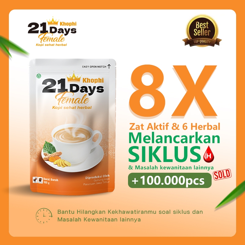 

【21 Days Coffee】 Kopi Wanita- Kunyit,Manjakani.Kacip Fatimah, Daun Sirih, GulaAren-RekomendasiJuara Olimpiade