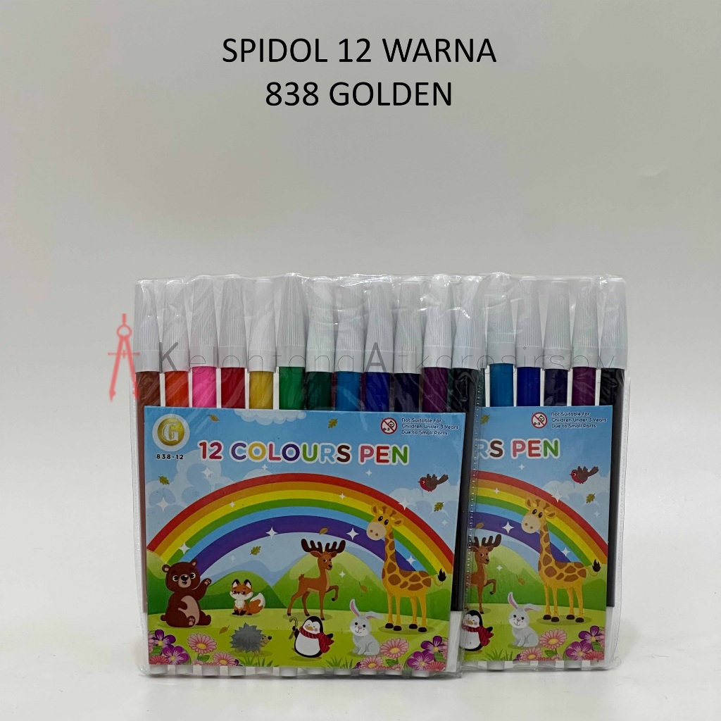 

Spidol 12 Warna 838 Golden