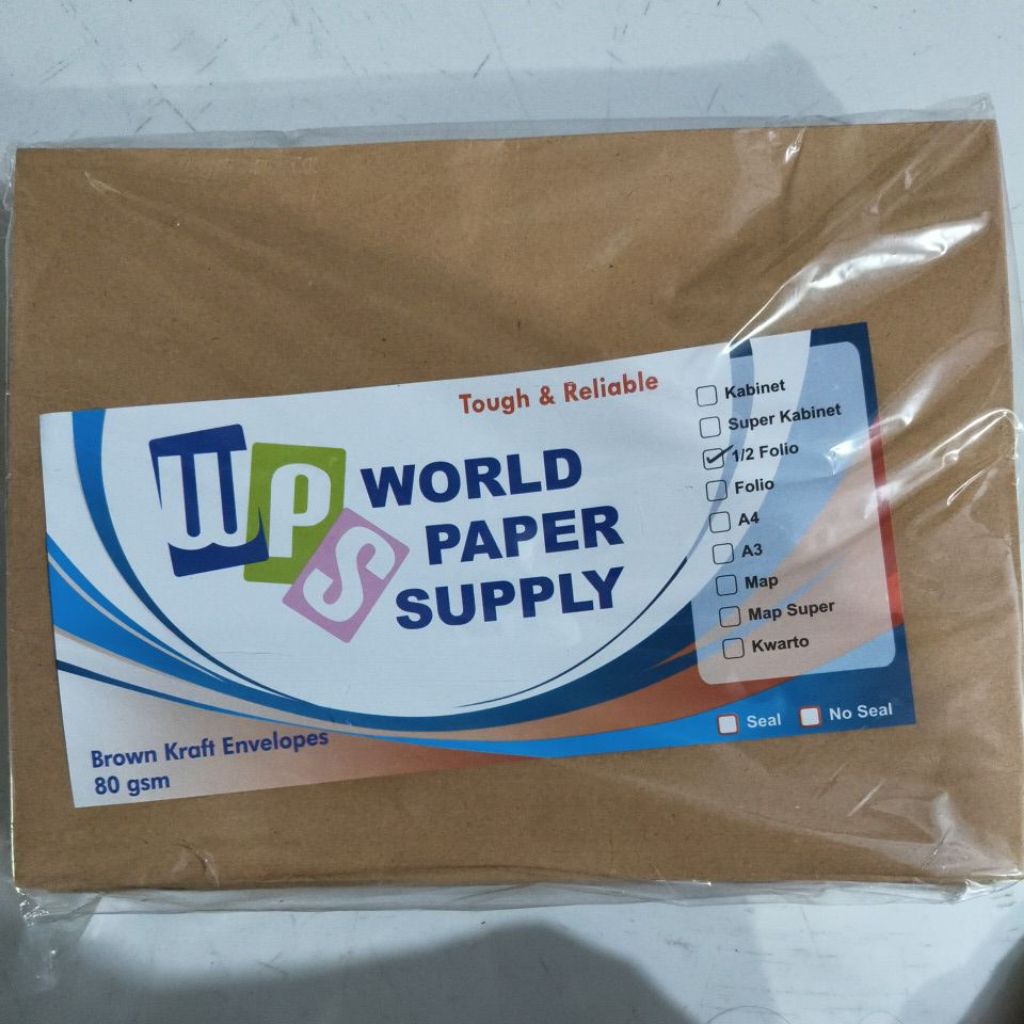 

amplop coklat wps ukuran 1/2 setengah folio