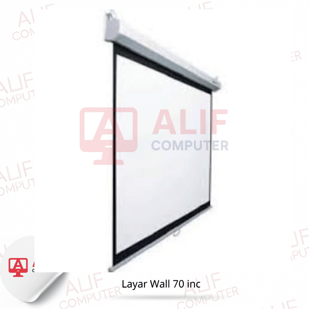 Layar Proyektor Screen 70 Inch Portable Lipat Dinding