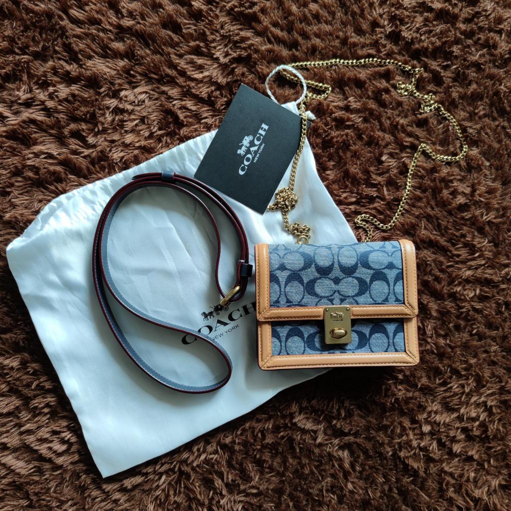 COACH WAIST BAG original - Hutton Belt Bag in Signature CHAMBRAY