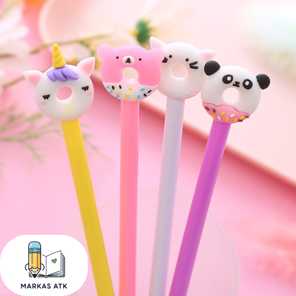 

Pena Gel Lucu Tema Donat Unicorn Tinta Hitam Pulpen Karakter Imut Gemoy Alat Tulis Kantor Sekolah Stationary Murah COD