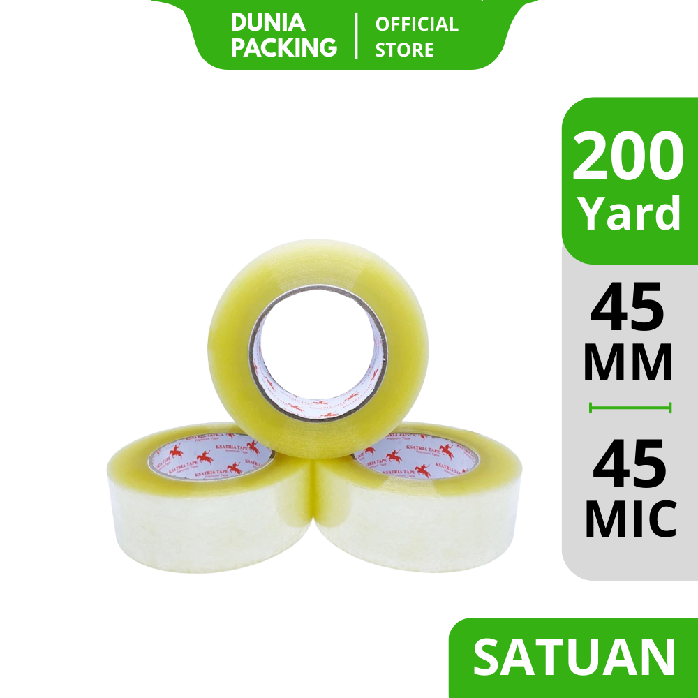 

[TERMURAH] Lakban OPP Tape / Lakban Bening Dunia Packing 45 mm X 200 yard -COD