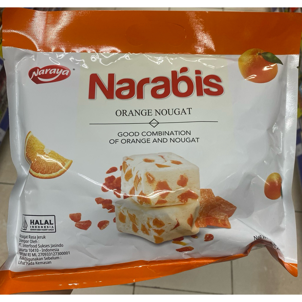 

NARAYA NARABIS Orange Assortment Nougat Crisp 200g