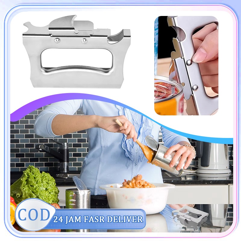 Bukaan Kaleng Stainless Alat Pembuka Kaleng Alat Pembuka Kaleng Botol Multi Fungsi