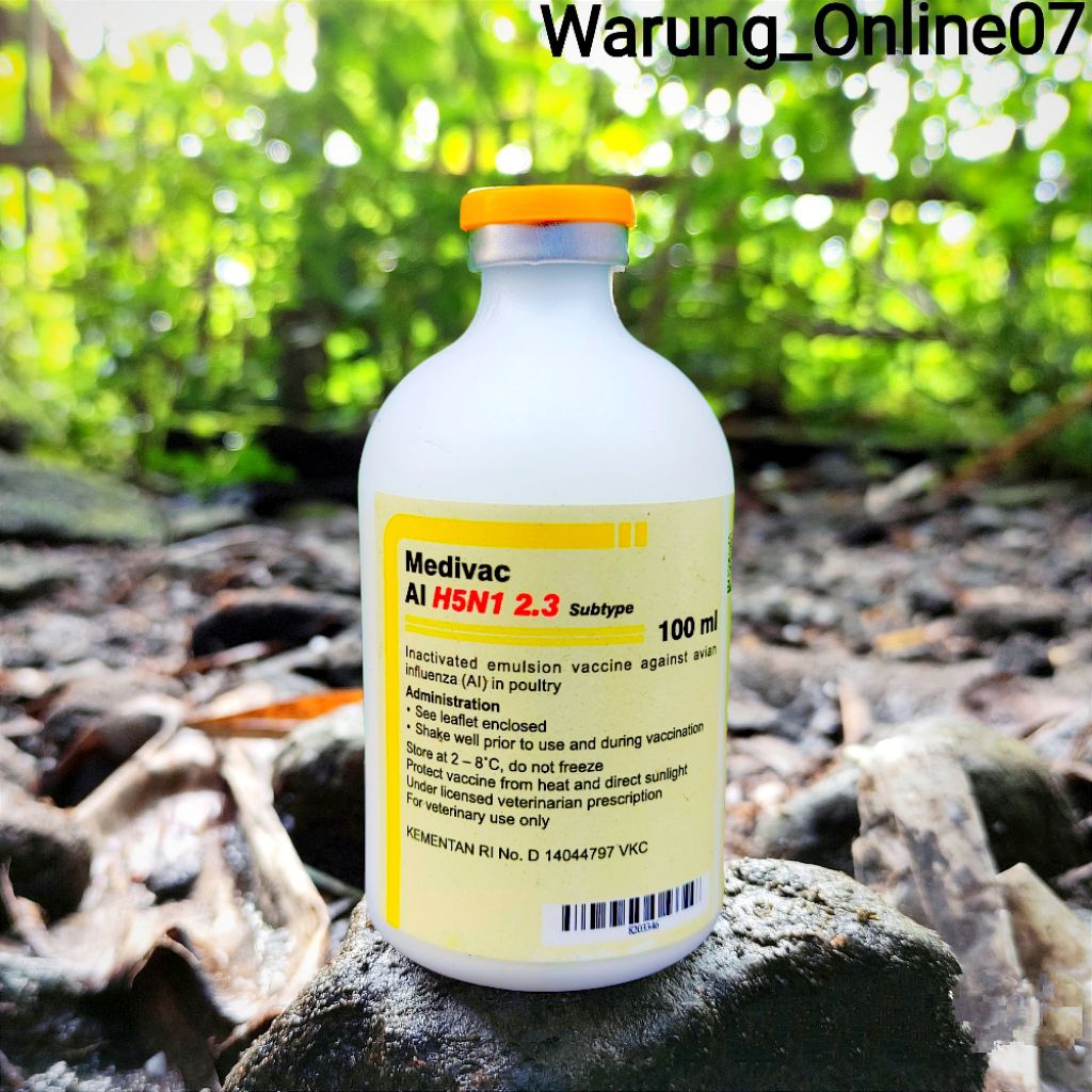 Vaksin Medivac AI H5N1 2.3 Dosis 100ml - 3x Lebih Ampuh Mencegah Penyakit Flu Burung Ayam Petelur & 