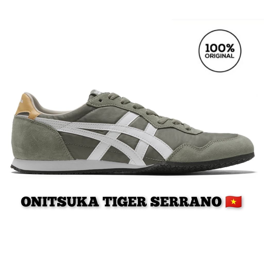 Onitsuka Tiger Serrano Burnt Olive White ORIGINAL
