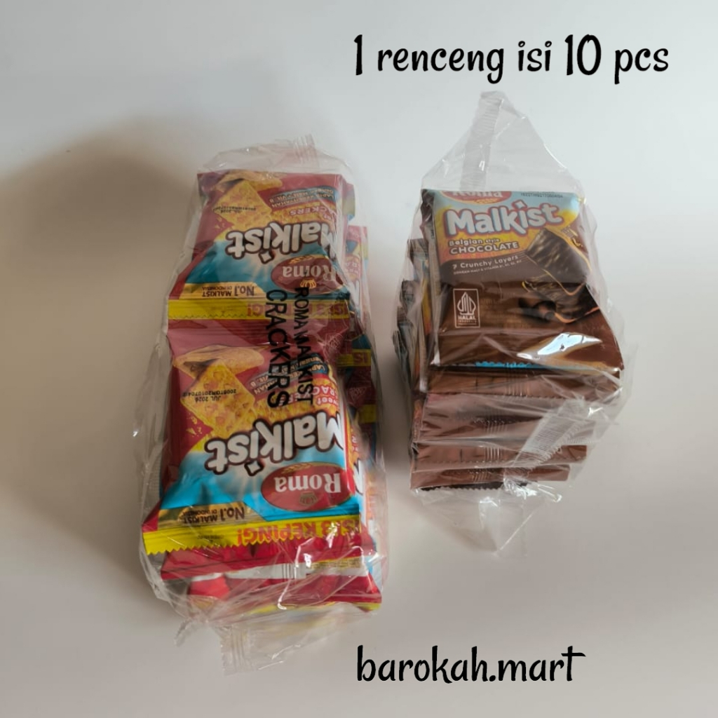 

Roma Malkist Crackers Biskuit Renceng isi 10 sachet
