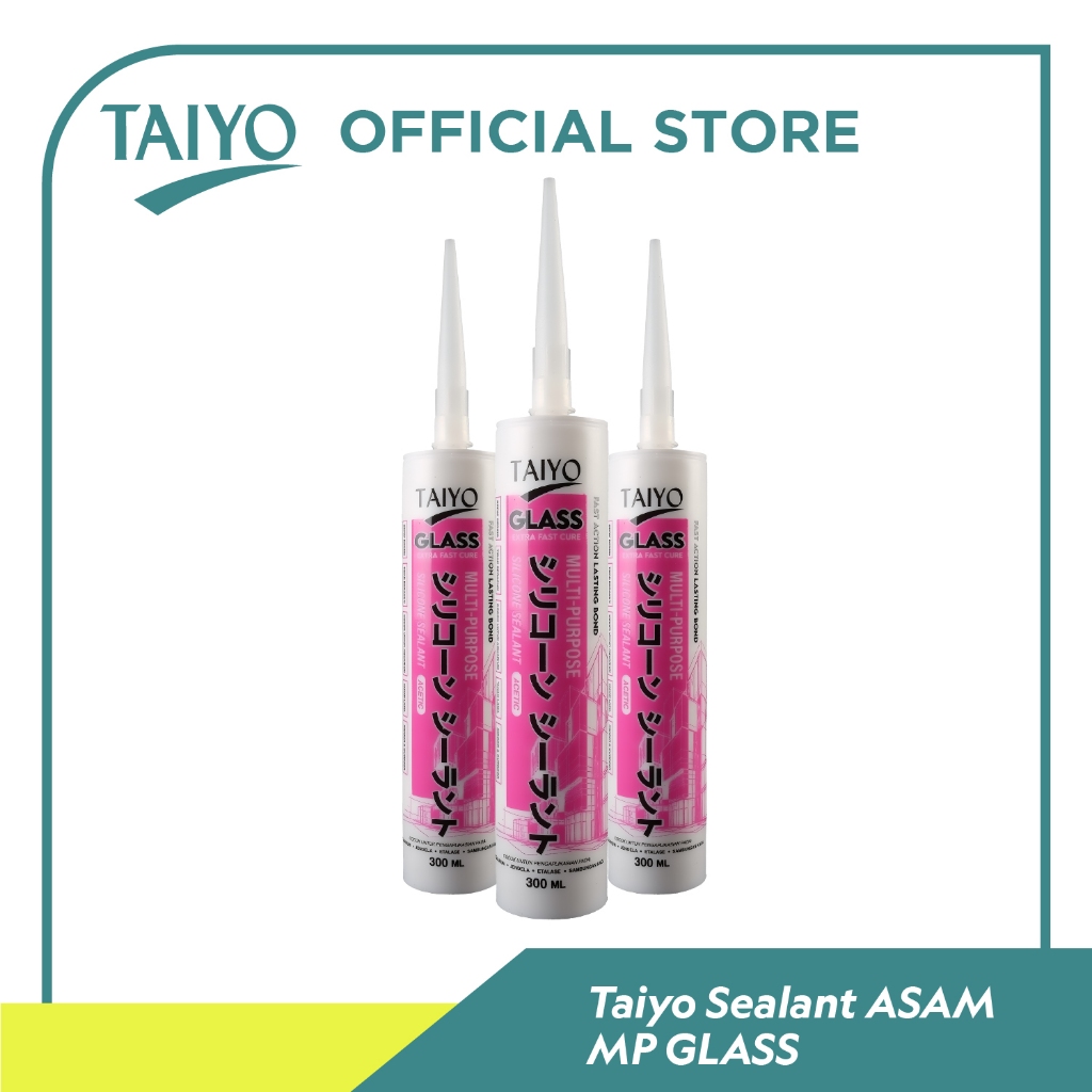 

Taiyo Multi Purpose Glass Silicone Sealant Acetic / Asam 300 ml
