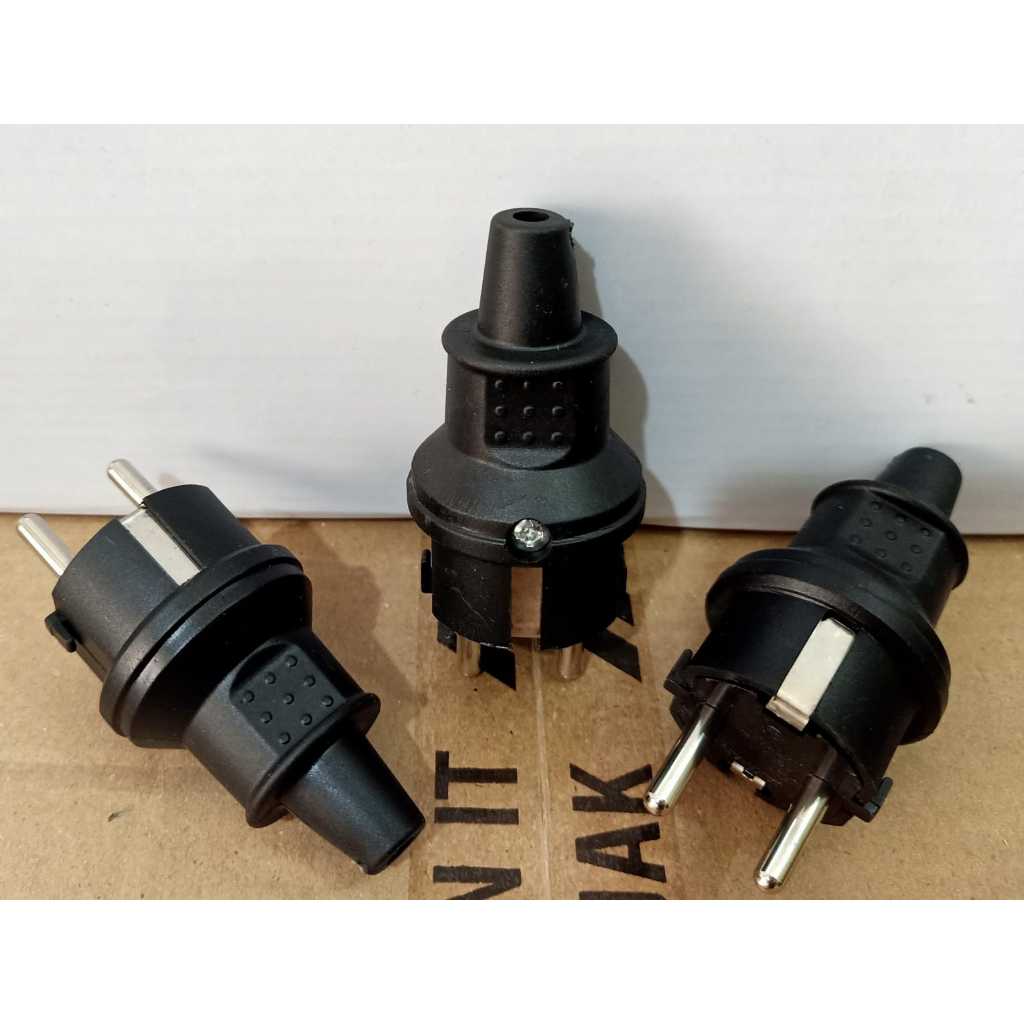 Steker Karet Jakman JK 9351/Steker Karet Listrik/Steker Kontra Karet/Colokan Male Karet