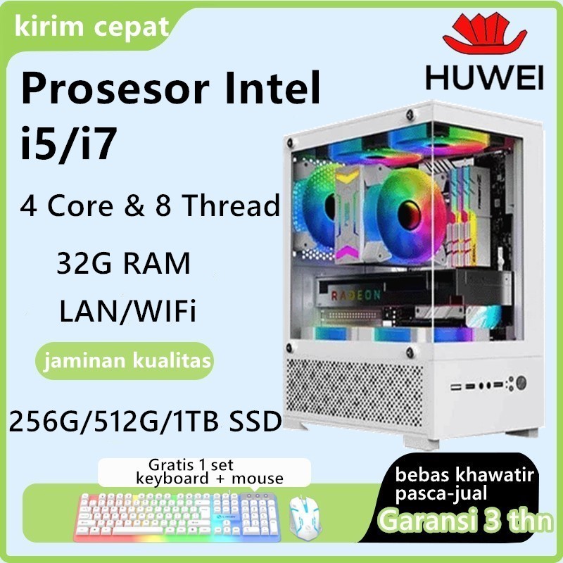 Pc gaming murah Intel i7 RTX3050  Merakit komputer full set desktop  komputer kantor  komputer deskt