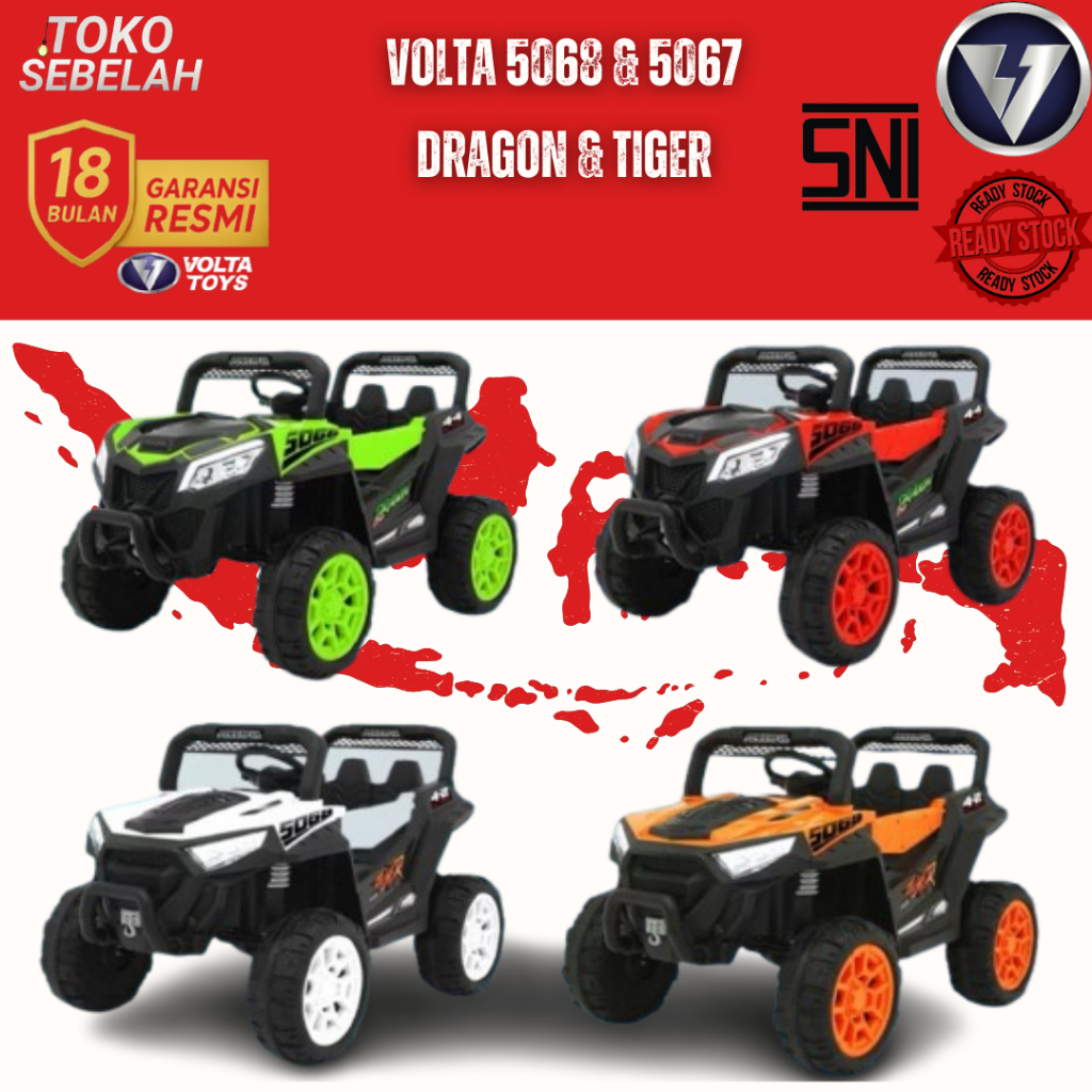SHP Toys Mainan Mobil Aki Volta 5068 UTV Dragon Tiger - Hijau