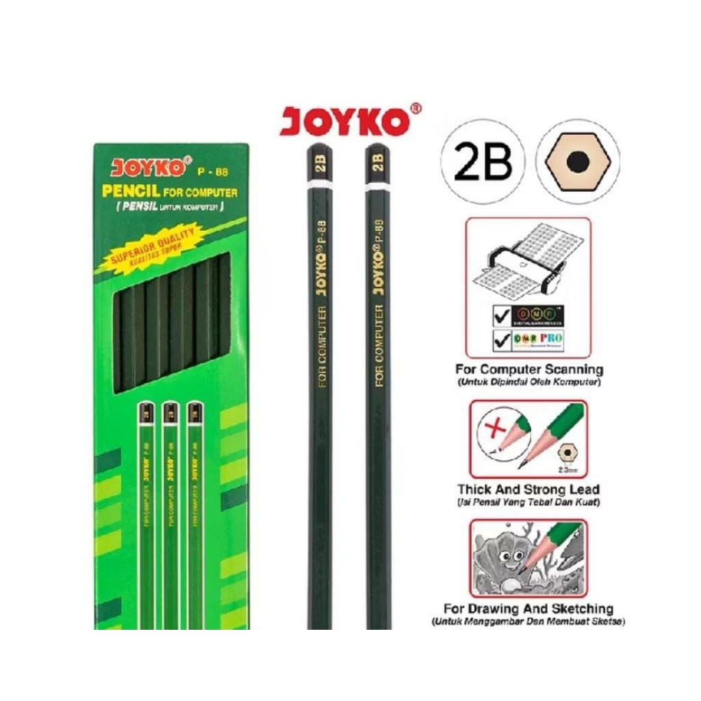

JOYKO Pencil Pensil P-88 2B 1 BOX PCS