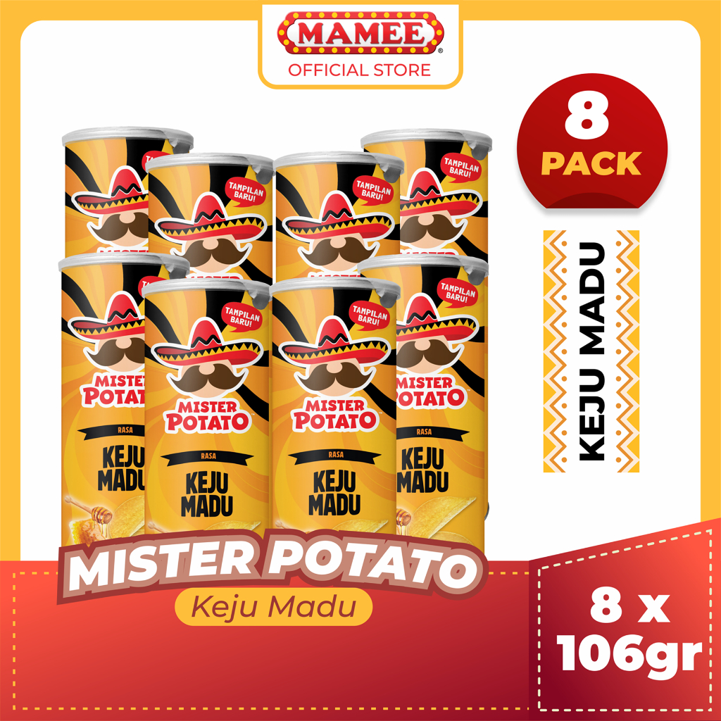 

Mister Potato Crisps Honey Cheese 106gr - 8 Pcs