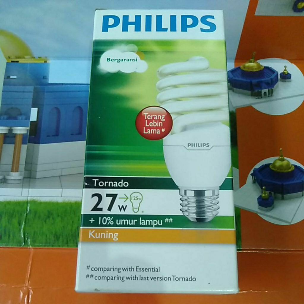 Lampu Spiral Philips Tornado 27 watt kuning