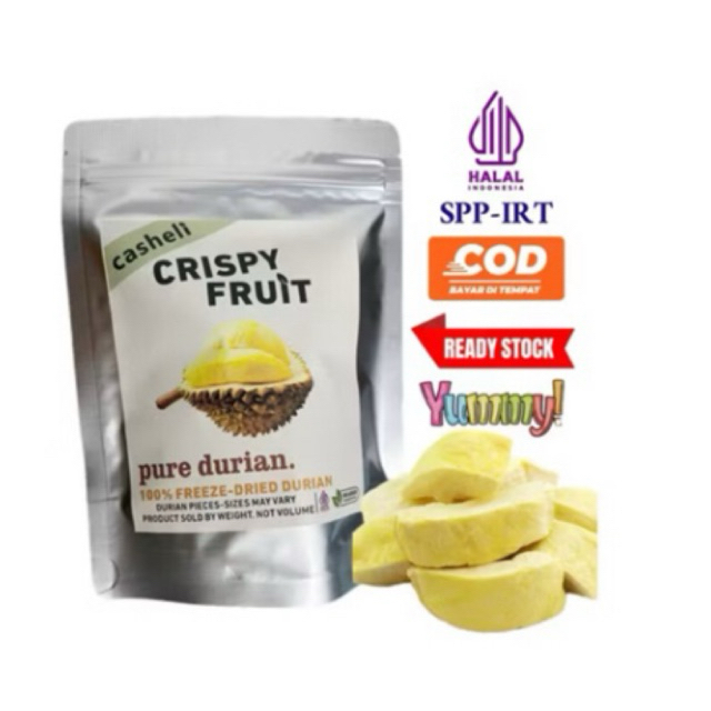 

casheli Crispy Freeze-dried Durian 50g Pure Durian Buah Asli