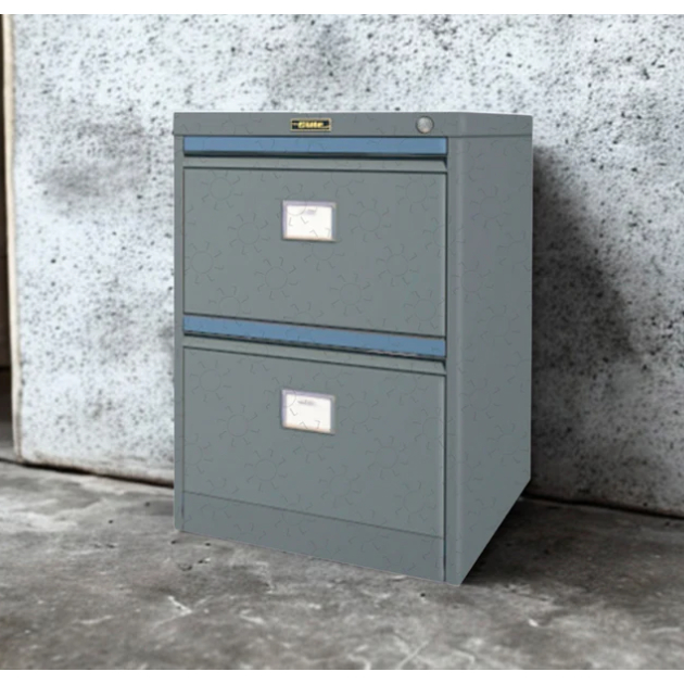 Lemari Arsip Dokumen Besi Kantor Elite Metal B42 08DX | Filling Cabinet 2 Laci