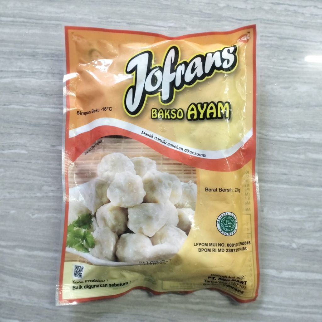 

JOFRANS Bakso Ayam 200g isi 20