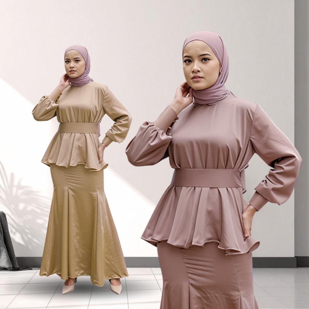 SERAGAM BRIDESMAIDS DRESS KONDANGAN HELWA | DRESS BRIDESMAID KEKINIAN WISUDA PESTA MALAYSIAN LOOK FR