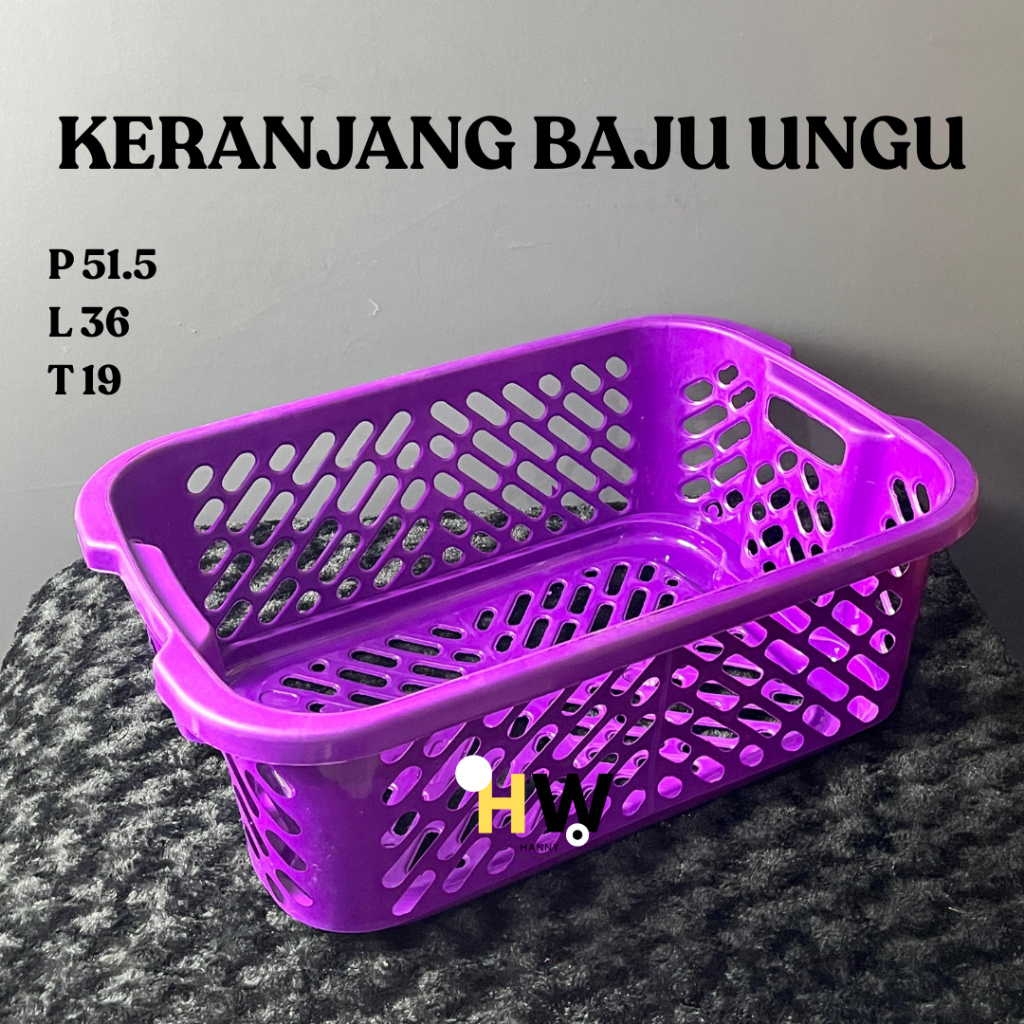 Keranjang Baju / Keranjang Laundry / Keranjang Pakaian / Keranjang Warna ungu Cantik / keranjang baj