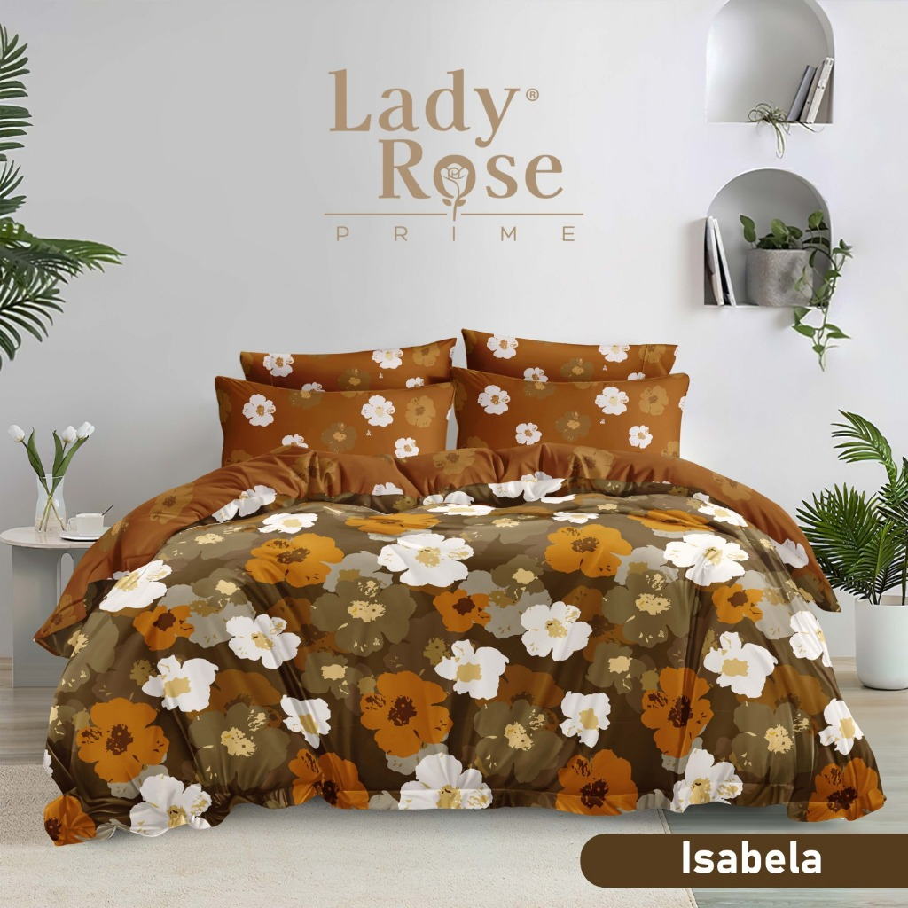 Lady Rose - Set Bedcover Flat King No.1 Uk 180x200 Tinggi 30cm
