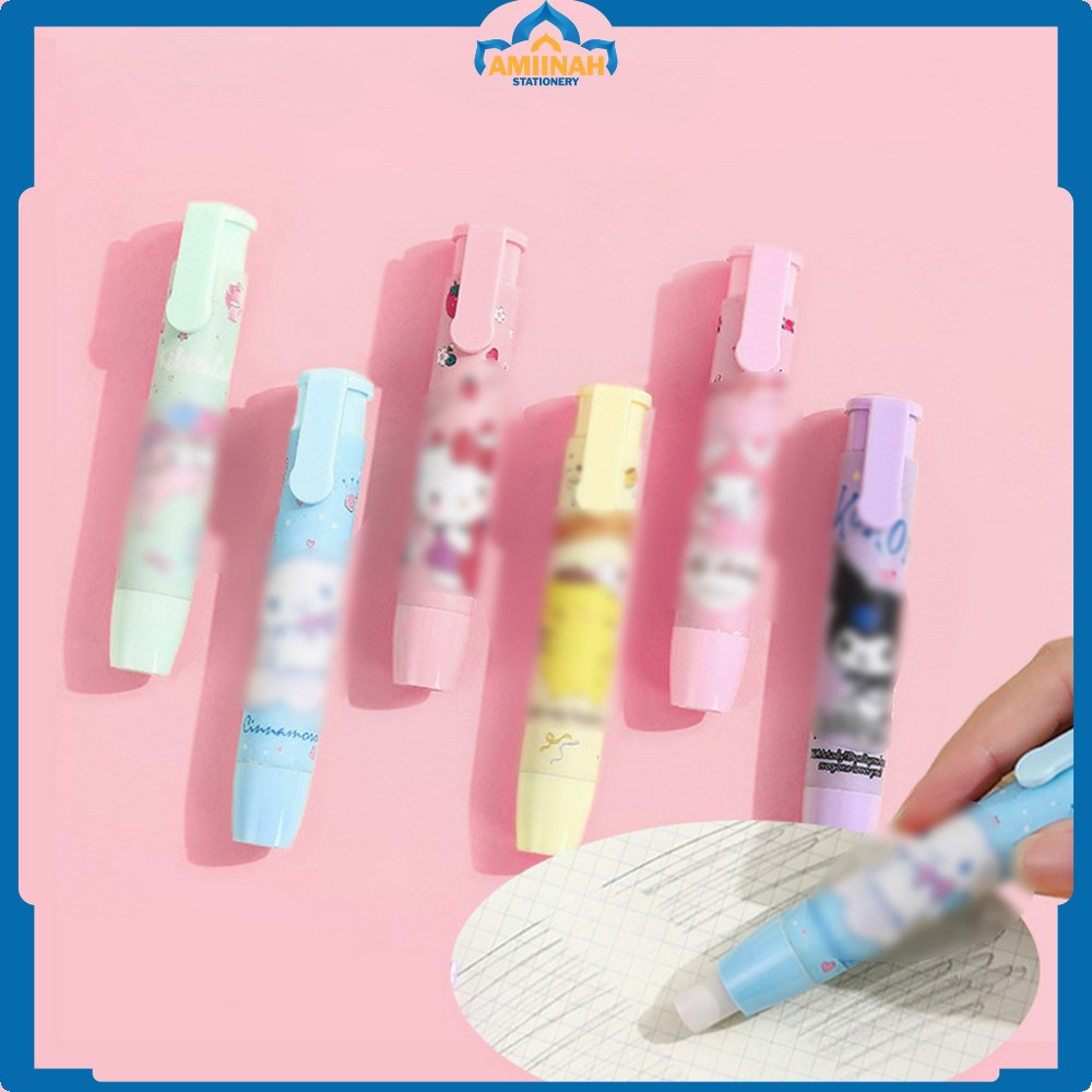 

Penghapus Pensil Karakter Kartun Lucu / Cute Pencil Mechanical Eraser Retractable / Penghapus Mekanik Bentuk Lipstick Import Amiinah Stationery A76