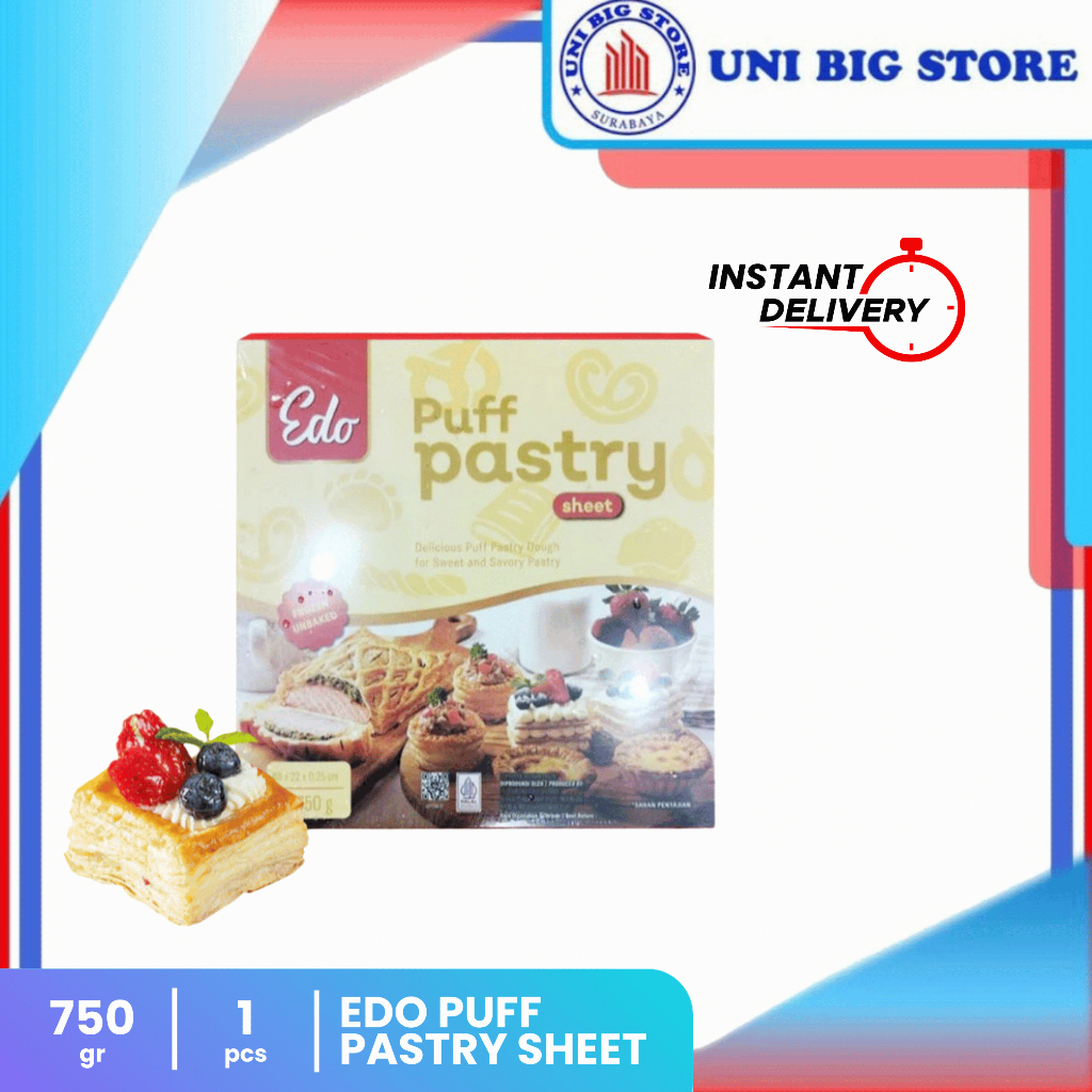 

EDO Puff Pastry Sheet / Kulit Pastry 750 gr