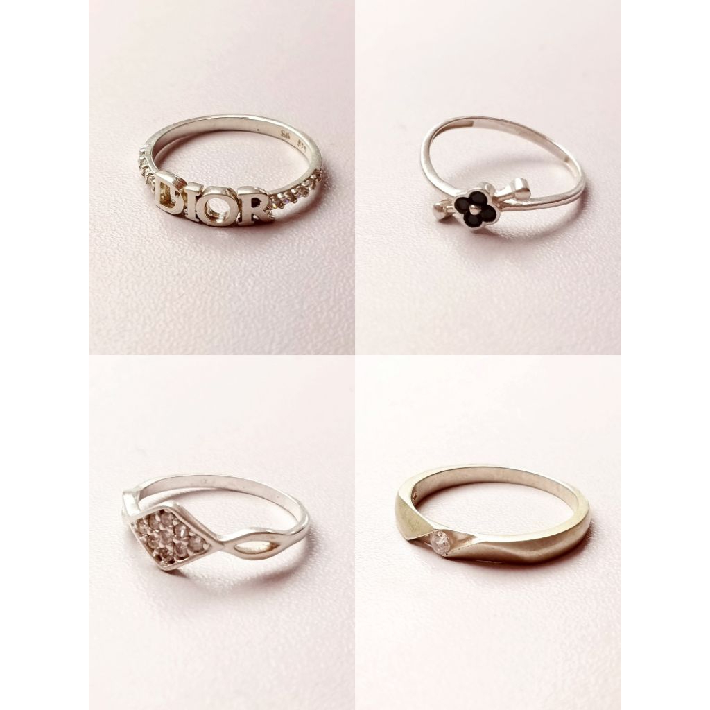 Cincin Perak Wanita/Cincin Perak Wanita Dewasa/Cincin Perak Permata/Cincin Perak Terbaru/Perak 925/L