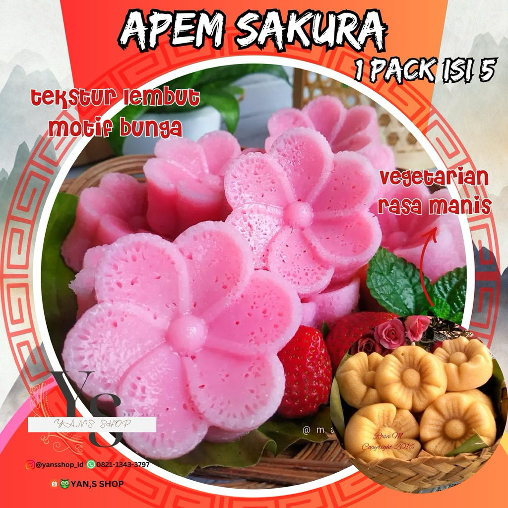 

KUE APEM MEDAN SAKURA - TUAHUAT - HUAT KUE - KUE MANGKOK
