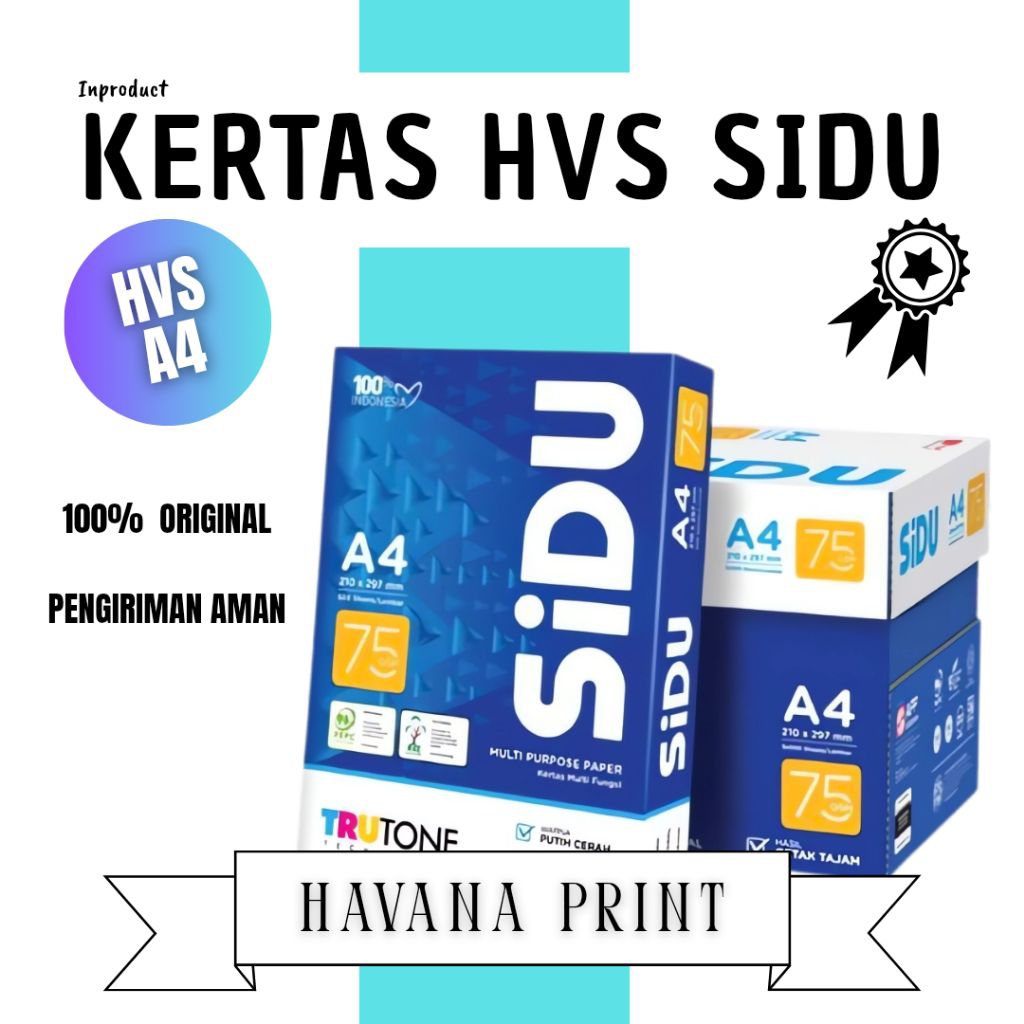 

Kertas HVS A4 Sidu 75 Gsm 1 rim