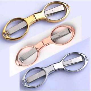 

JOM Scissors Gunting Mini Lipat Model Kacamata Gunting Lipat Portable Stainless Steel Gunting Travel Folding