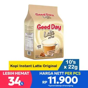 

Good Day Latte Butterscotch Koi Instant (220g) Good Day Kopi Instant Latte Pck 10x22g