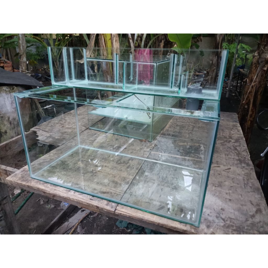aquarium bahan kaca, ukuran 40x20x20cm